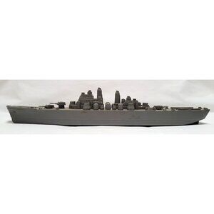 Vintage Pyro Model US Navy Cruiser USS CHICAGO CA-136 Gray Plastic 15" Ship Toy